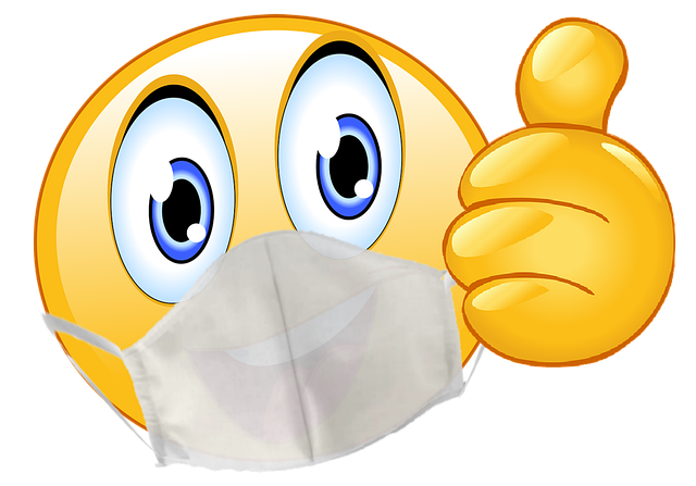 Thumbs Up Emoji With Face Mask 8884